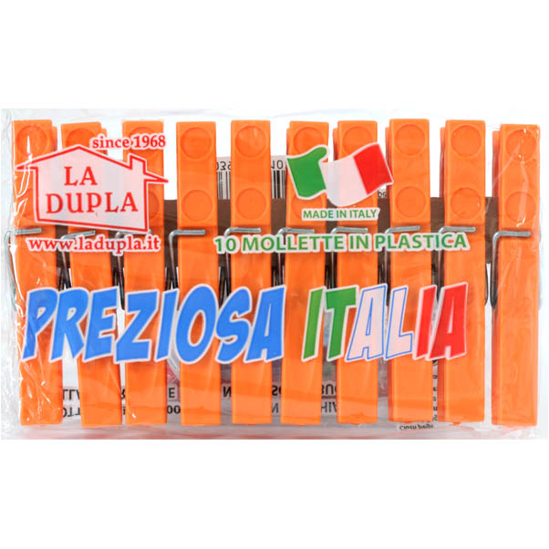 PINZE PLASTICA COLORATA PREZIOSA pz. 10 x30