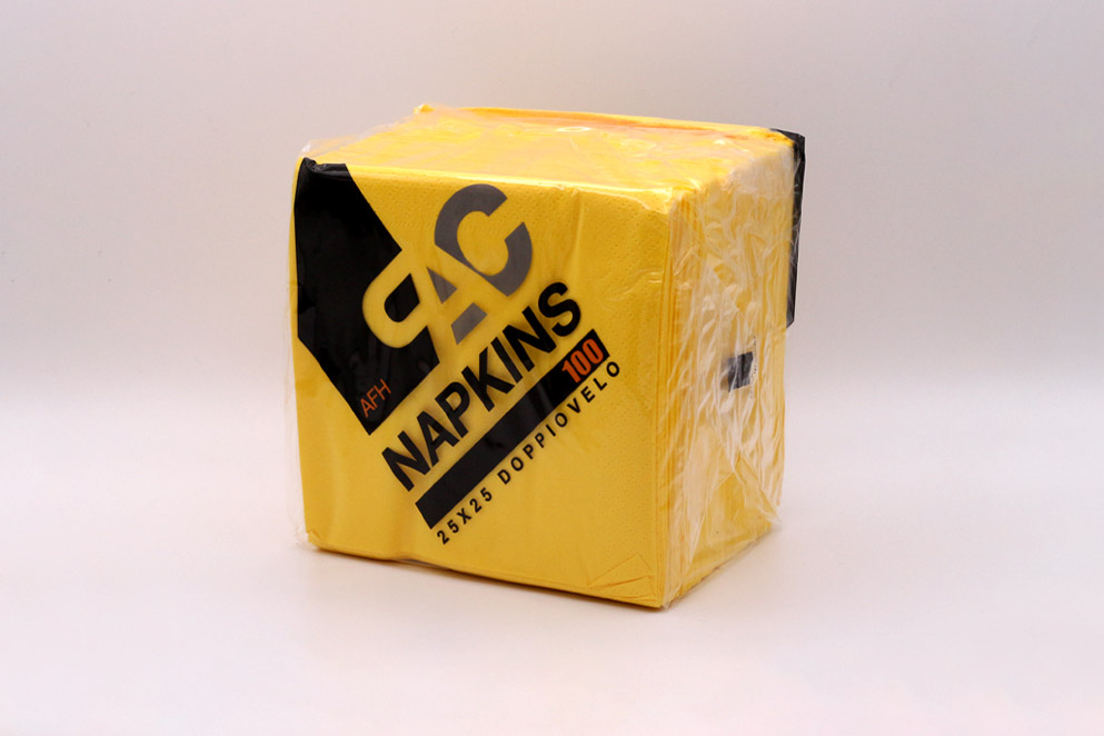 TOVAGLIOLI 25x25 GIALLO LIMONE 2v pz.100 napki x36