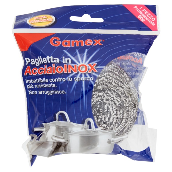 PAGLIETTA ACCIAIO INOX gr. 60 gamex x12