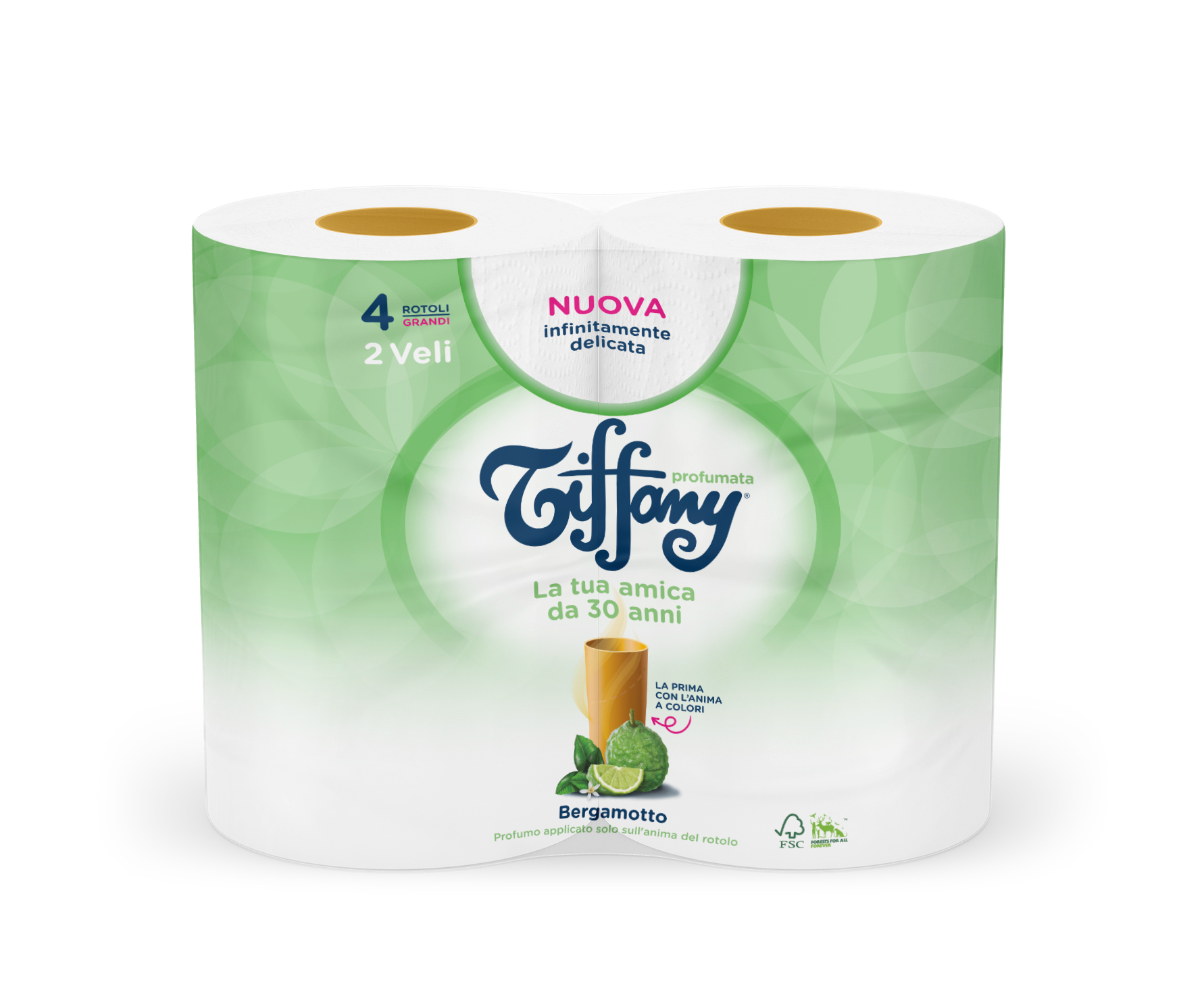 TIFFANY BERGAMOTTO carta igienica 4/rotoli 2V x20